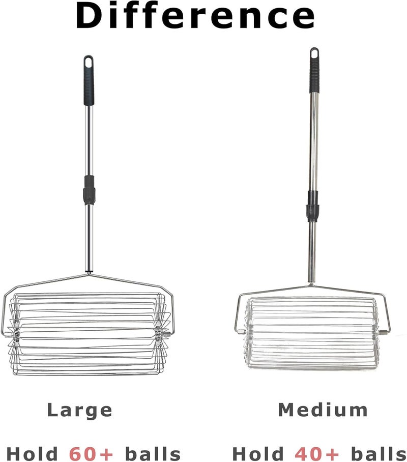 Voodans Protable Tennis Ball Picker Retractable Metal Tennis Ball Retriever Multifunction Ball Collector - Image 3